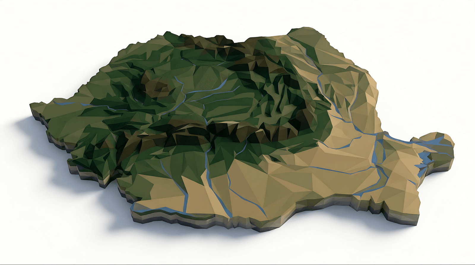 Harta 3D a României